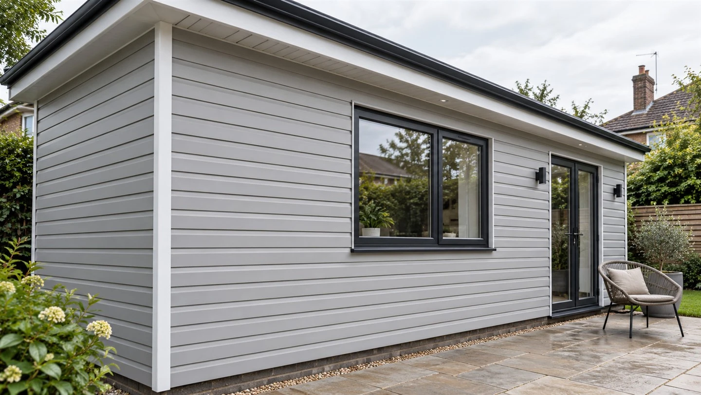 Grey exterior cladding on a contemporary home — design concept