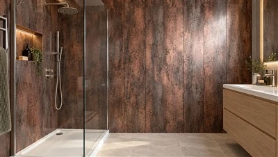 1 Meter Wide Cooper Metallic Matt PVC Shower Bathroom Wall Panel