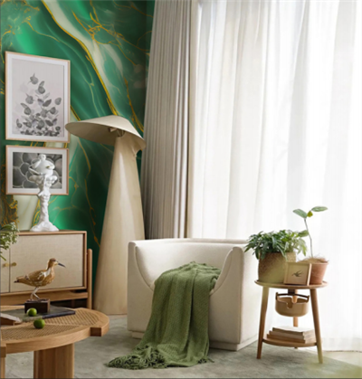 1000mm*10mm PVC Wall Panel Factory Price Ocean Green
