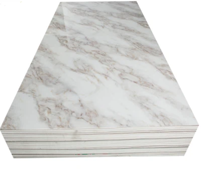 1220*2800mm*3mm Waterproof UV Coating PVC Marble Interior Wall Boards