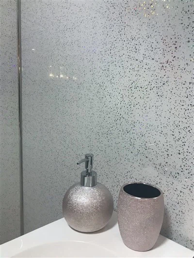 300mm Grey Sparkle PVC Tile Cutline Wall Panel