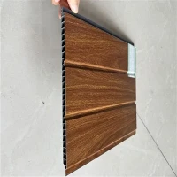 High Quality Double Grooves PVC Ceiling Indoor For Hall Decoration Wood Grain Lamination Moisture Proof Panel