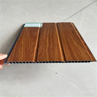 High Quality Double Grooves PVC Ceiling Indoor For Hall Decoration Wood Grain Lamination Moisture Proof Panel best