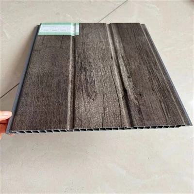 High Quality Double Grooves PVC Ceiling Indoor For Hall Decoration Wood Grain Lamination Moisture Proof Panel suppliers