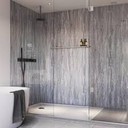 Selling Well in The UK 1m Width PVC Waterwall Shower Wall Panel Gray Marble Sheet