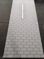 UK Printing White London Small Tile Effect PVC Shower Wall Panel