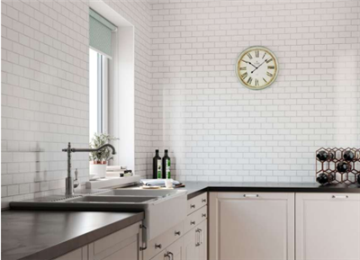 UK Printing White Tile Effect PVC Shower Wall Panel