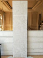 UK Tile Looks Cutline Beige Concrete Marble PVC Shower Bathroom Wall Panel