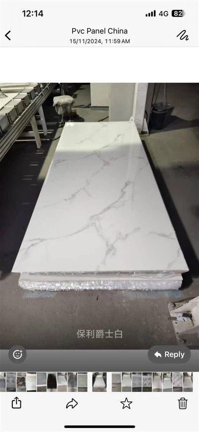 White Marble UV Panel For Indoor 1.22m X 2.44m*3mm Size